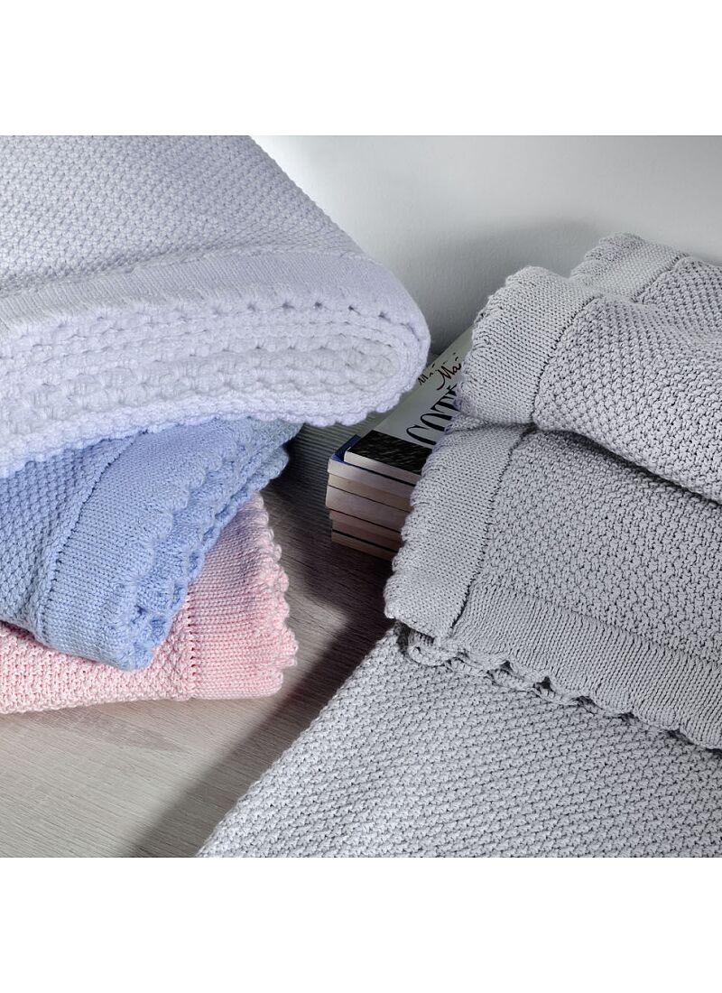 BASSINET BLANKET (75X105) 457 WHITE