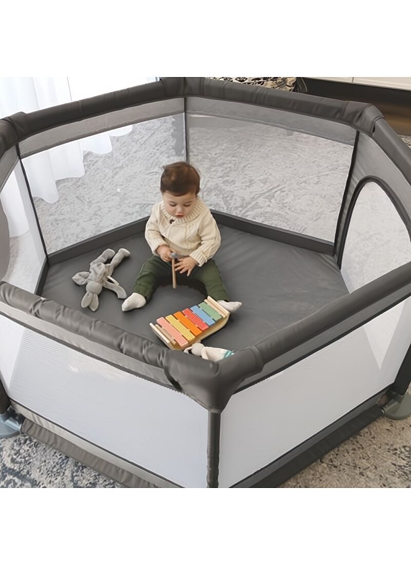 HEXAGON PLAYPEN FABRIC TAUPE