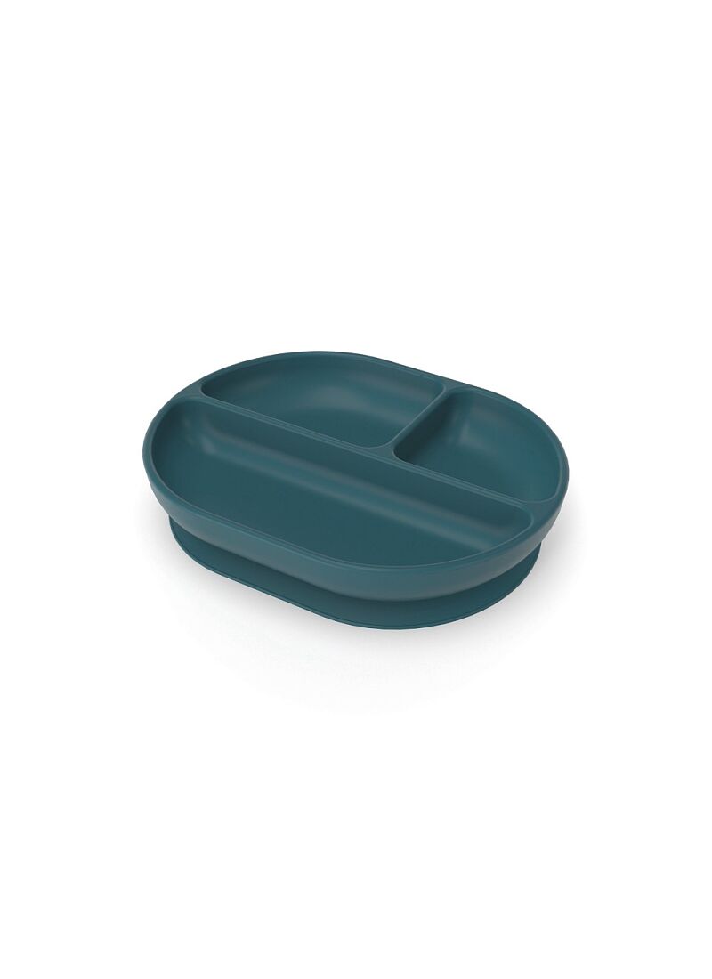 SILICONE DIVIDED PLATE BLUE ABYSS