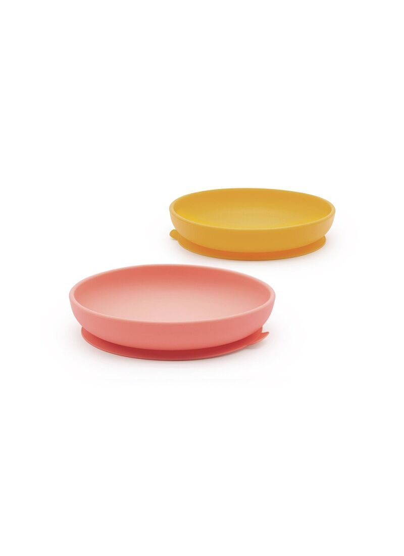 SILICONE PLATES CORAL/MIMOSA