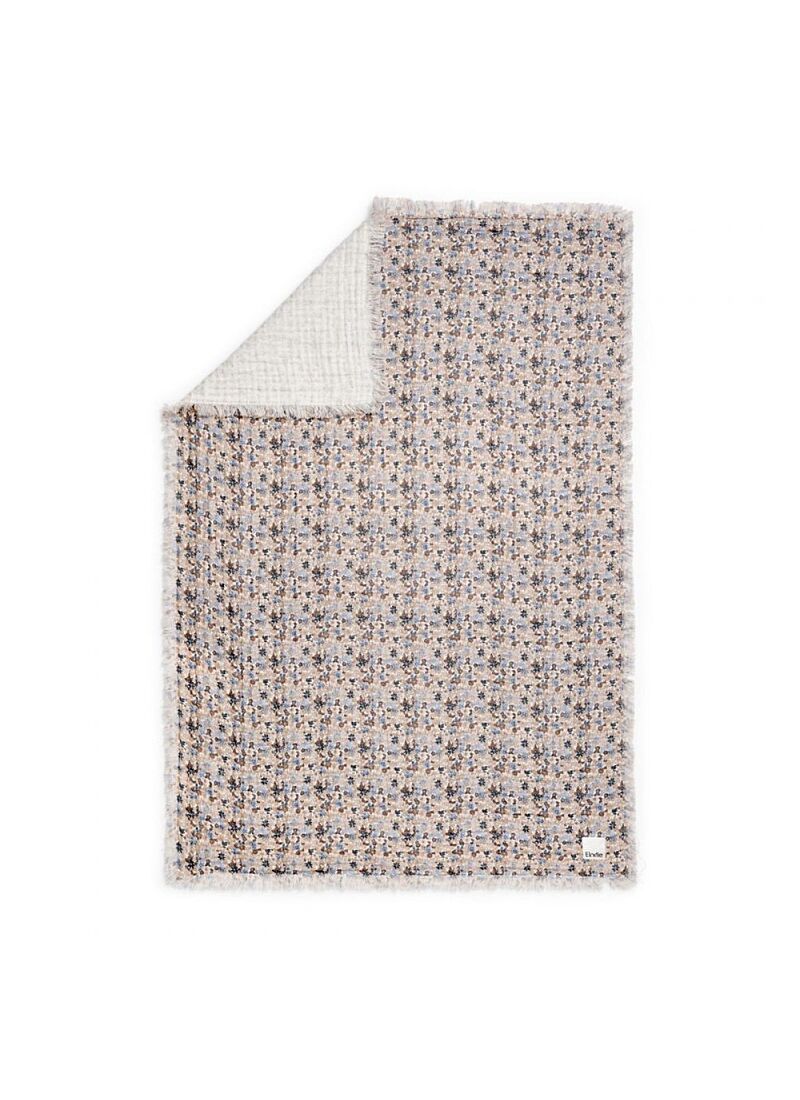 CRADLE BLANKET (75X100) SOFT BLUE GARDEN