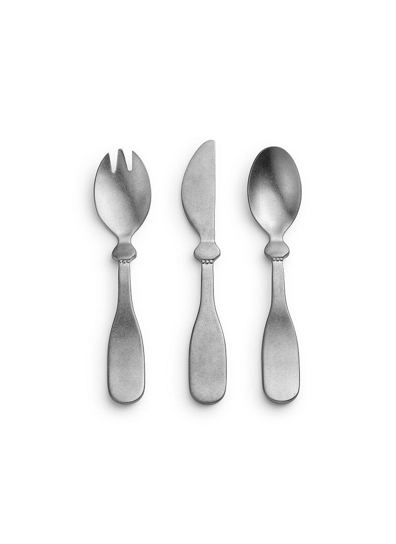 CUTLERY SET (3PCS) ANTIQUE SILVER