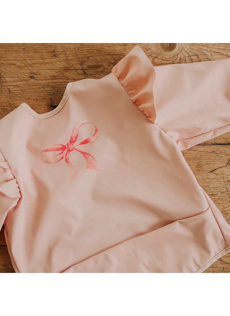 LONGSLEEVED BIB ROSY BOW