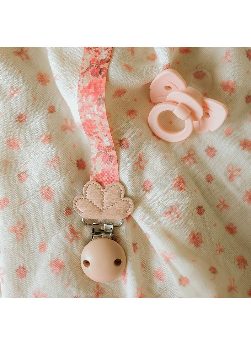 PACIFIER CLIP RIVER ROSE