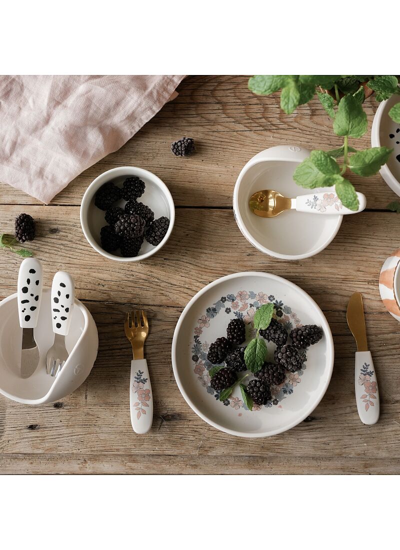 SILICONE DINING SET BLUE GARDEN