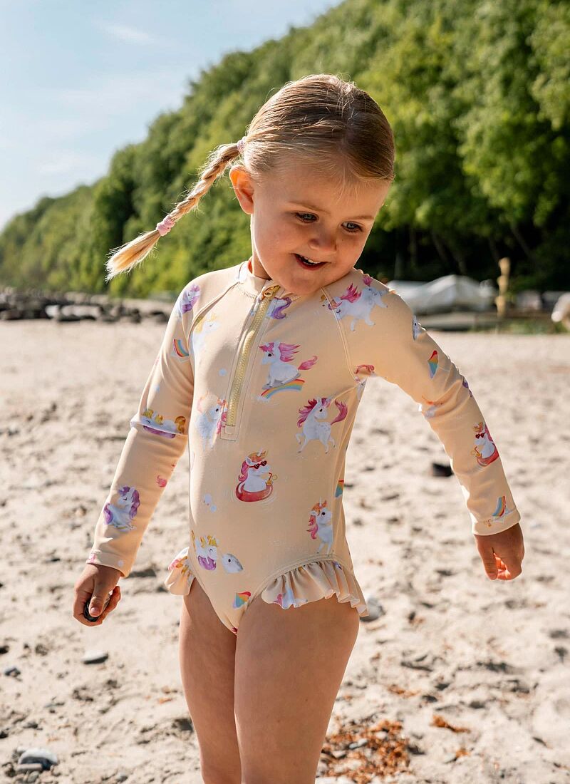 LONGSLEEVE SWIMSUIT (1-2Y) UNICORN SHORES