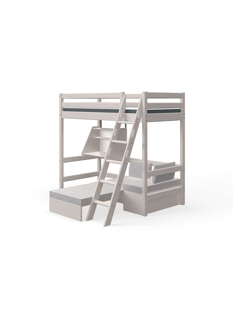 HIGH SINGLE BED CLASSIC GREY WASHED (90X200)