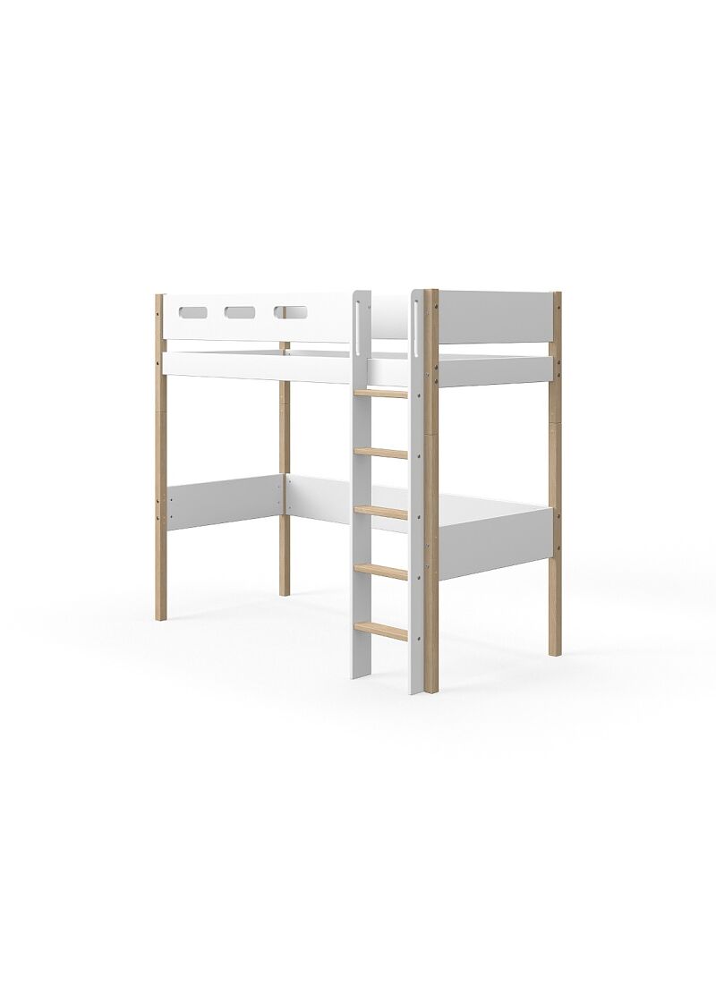 HIGH SINGLE BED NOR WHITE (90X200)