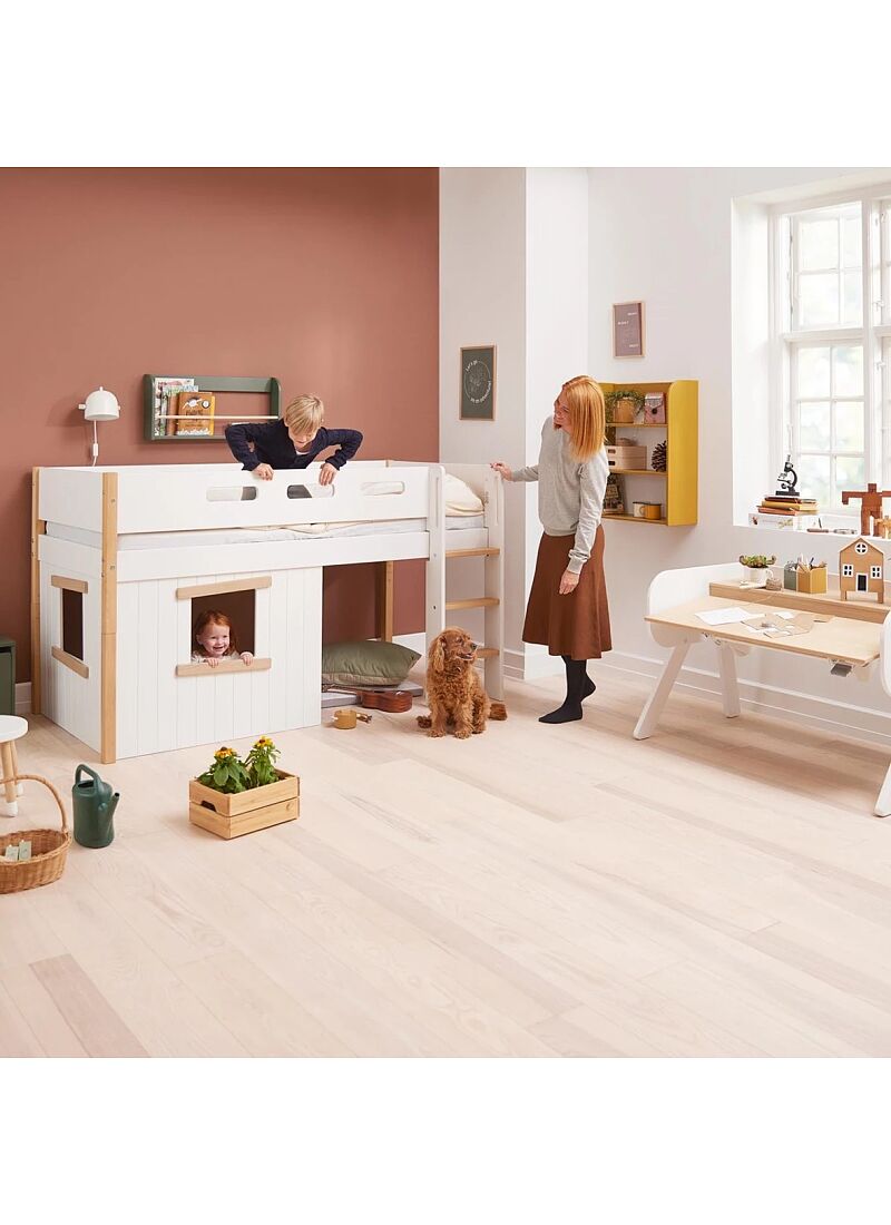 MID-HIGH SINGLE BED NOR WHITE (90X200)