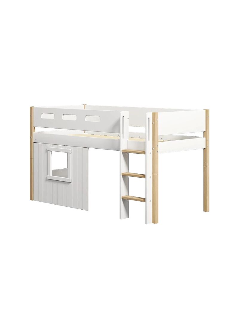 MID-HIGH SINGLE BED NOR WHITE (90X200)