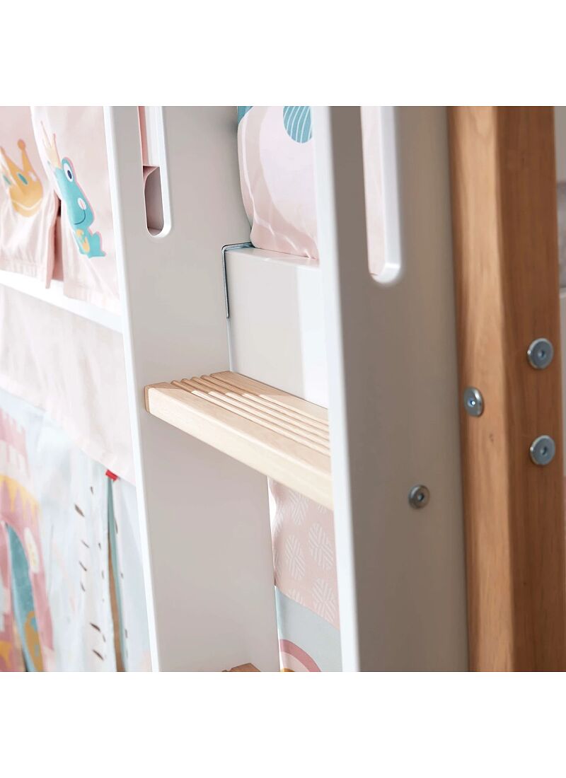 SEMI-HIGH SINGLE BED NOR WHITE (90X200)