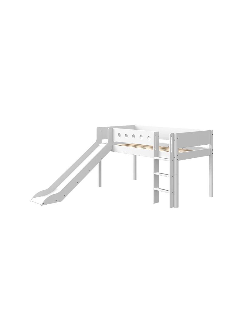 MID-HIGH SINGLE BED WHITE (90X200)
