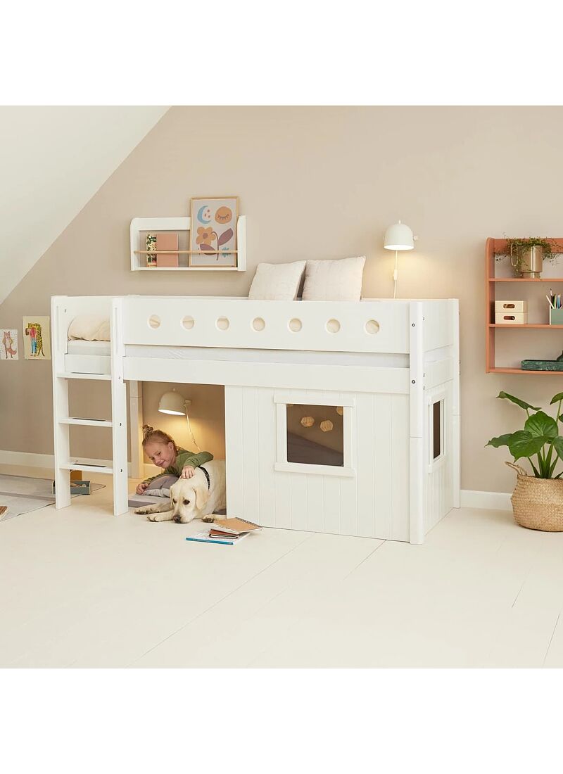 MID-HIGH SINGLE BED WHITE (90X200)
