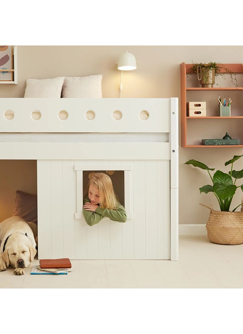 MID-HIGH SINGLE BED WHITE (90X200)