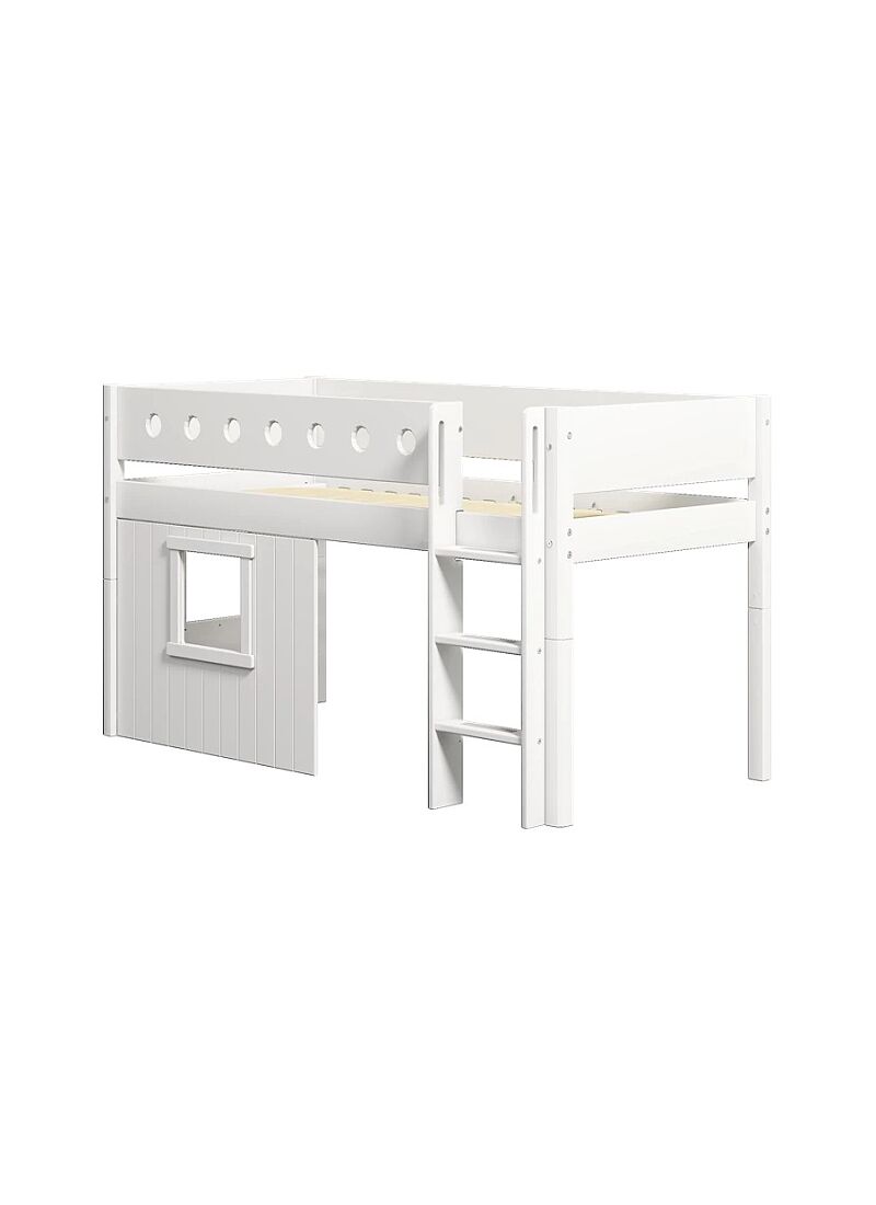 MID-HIGH SINGLE BED WHITE (90X200)