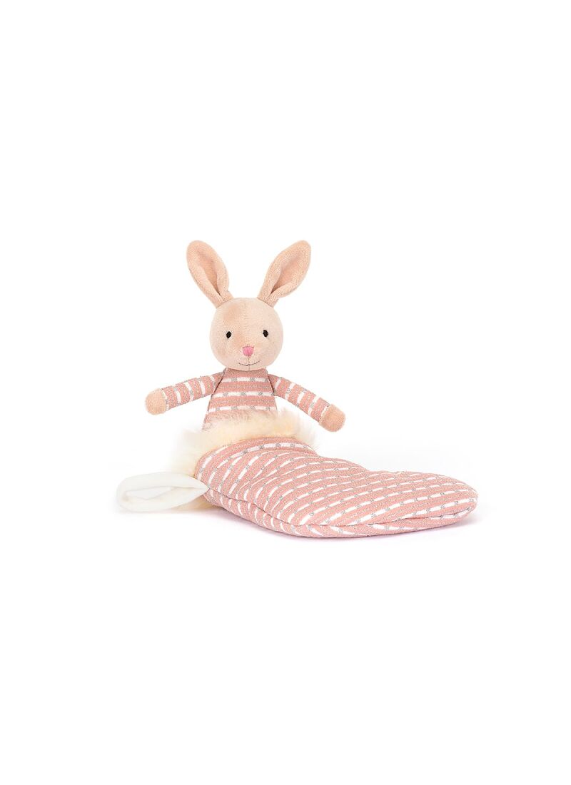 SOFT TOY SHIMMER STOCKING BUNNY