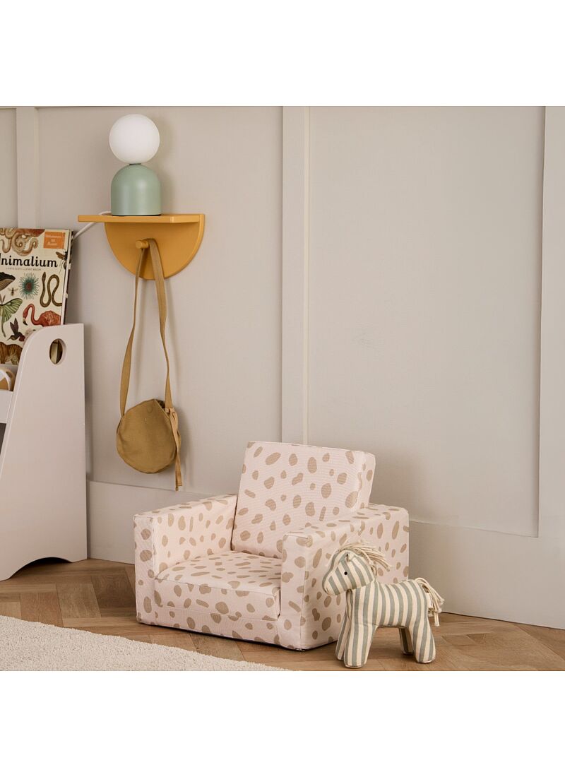 FOLDING ARMCHAIR KID'S BASE POLKA DOTS