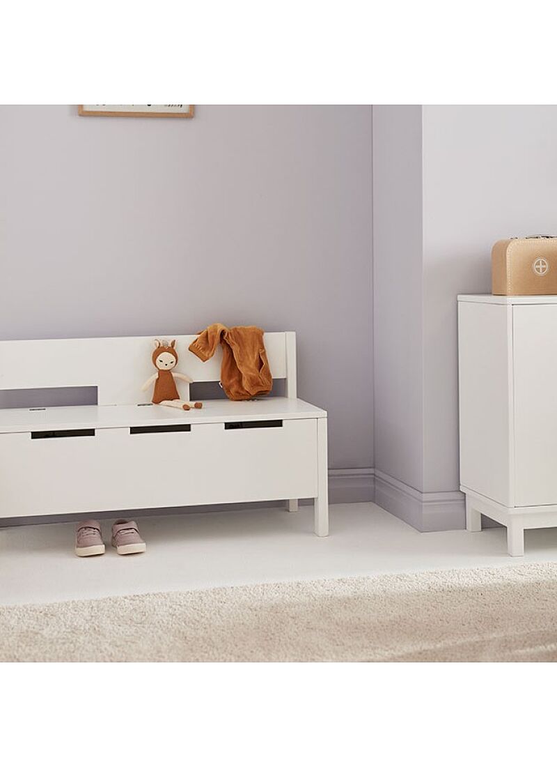 BENCH WITH STORAGE WHITE