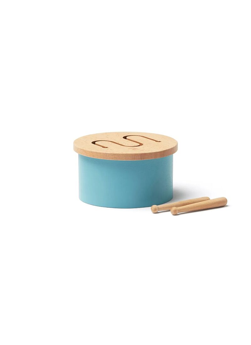 WOODEN DRUM MINI TURQUOISE