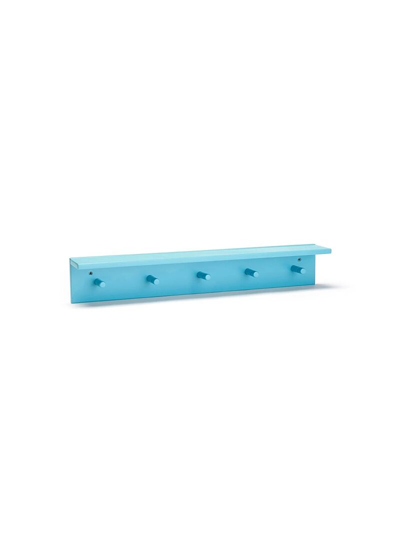 WALL SHELF WITH HOOKS STAR BLUE