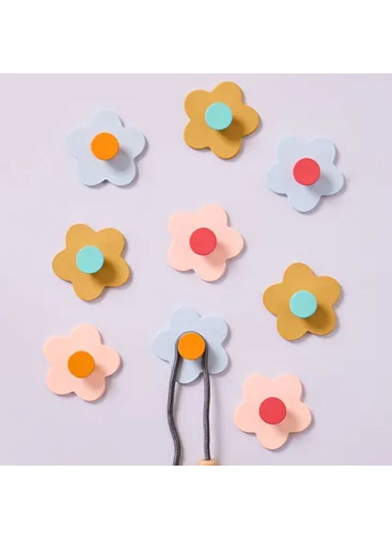 SET OF 3 WOODEN HANGERS KID'S BASE FLOWERS