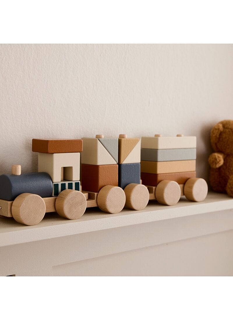WOODEN TRAIN WITH SORTING BLOCKS