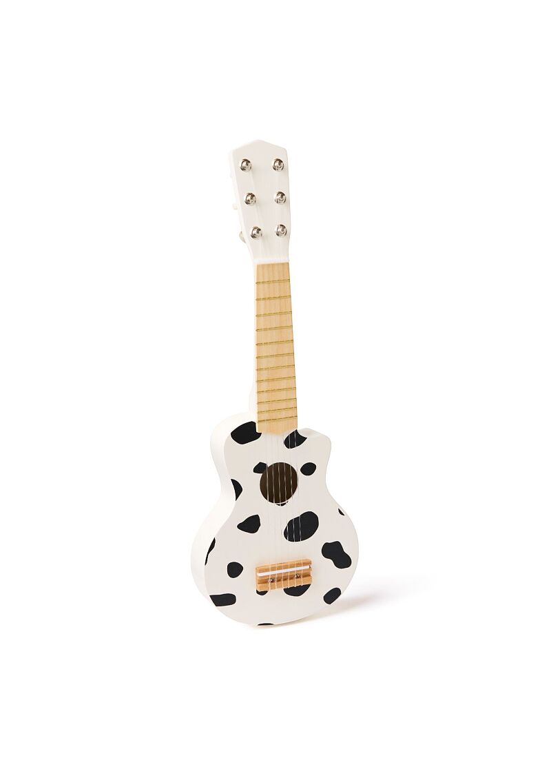 WOODEN GUITAR KID'S MUSIC WHITE-BLACK