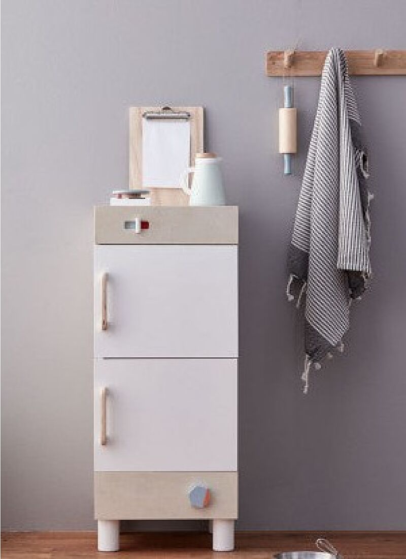 WOODEN FRIDGE & FREEZER