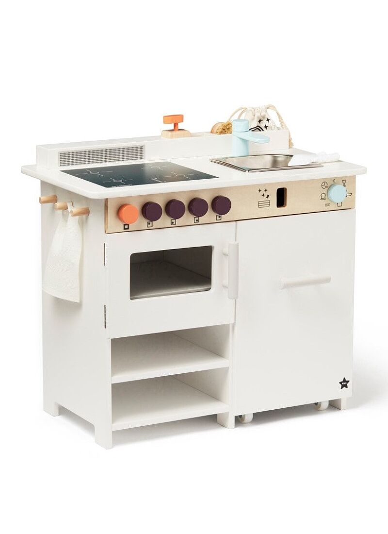 WOODEN TOY KITCHEN WITH DISHWASHER