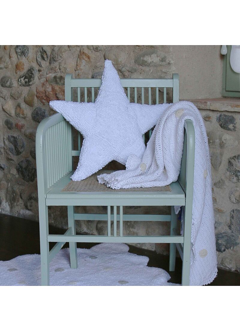 CUSHION STAR WHITE