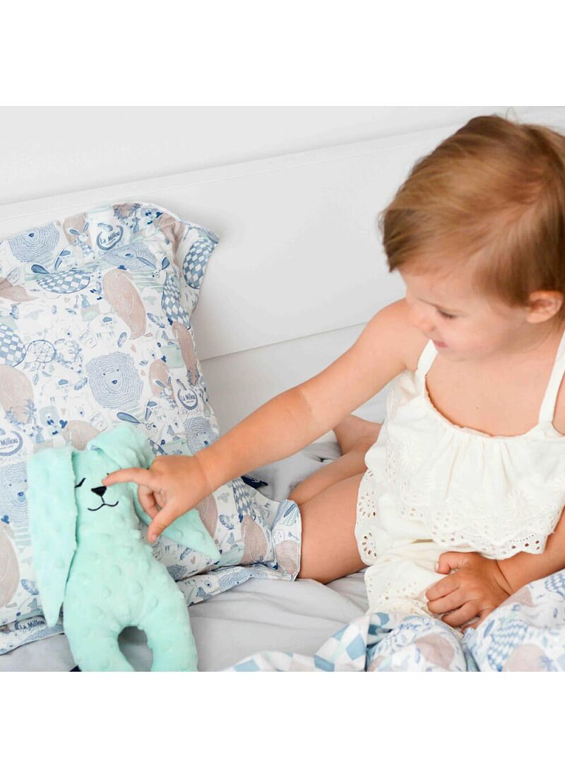 SMALL BUNNY GREY DUNDEE & FRIENDS BLUE