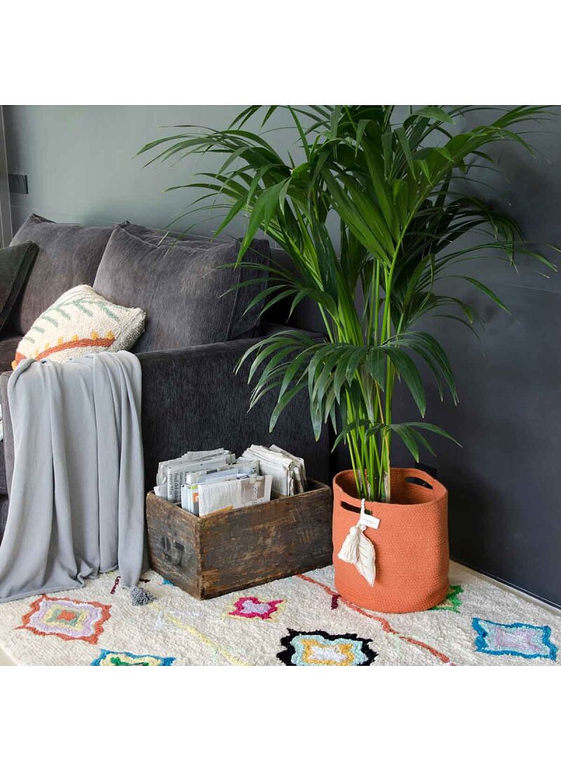 BASKET LEAF TERRACOTA (30X30)