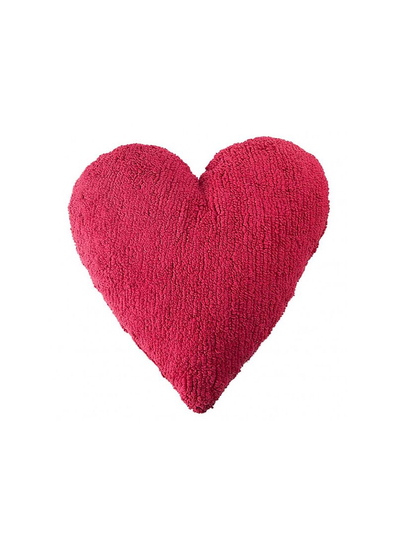 CUSHION HEART FUCHSIA