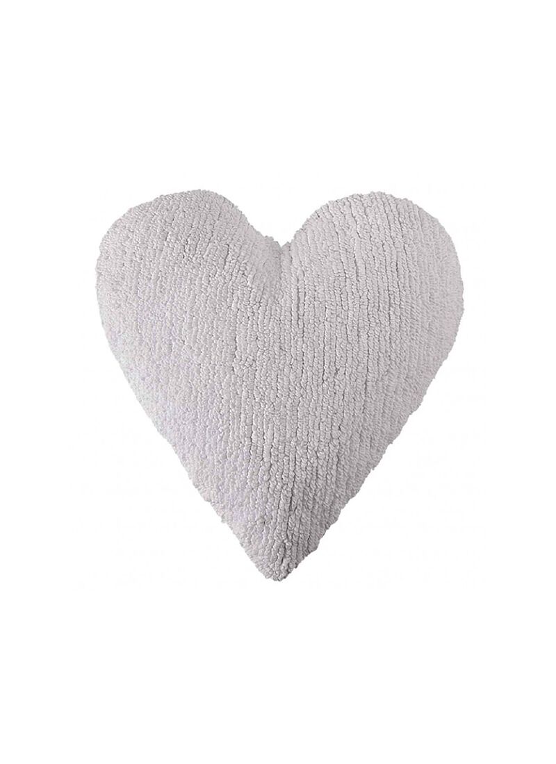 CUSHION HEART WHITE