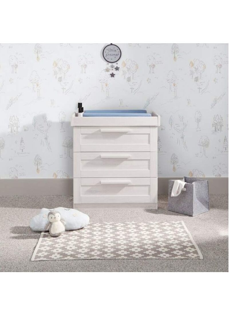 CRIB & DRESSER-CHANGER UNIT ATLAS NIMBUS WHITE