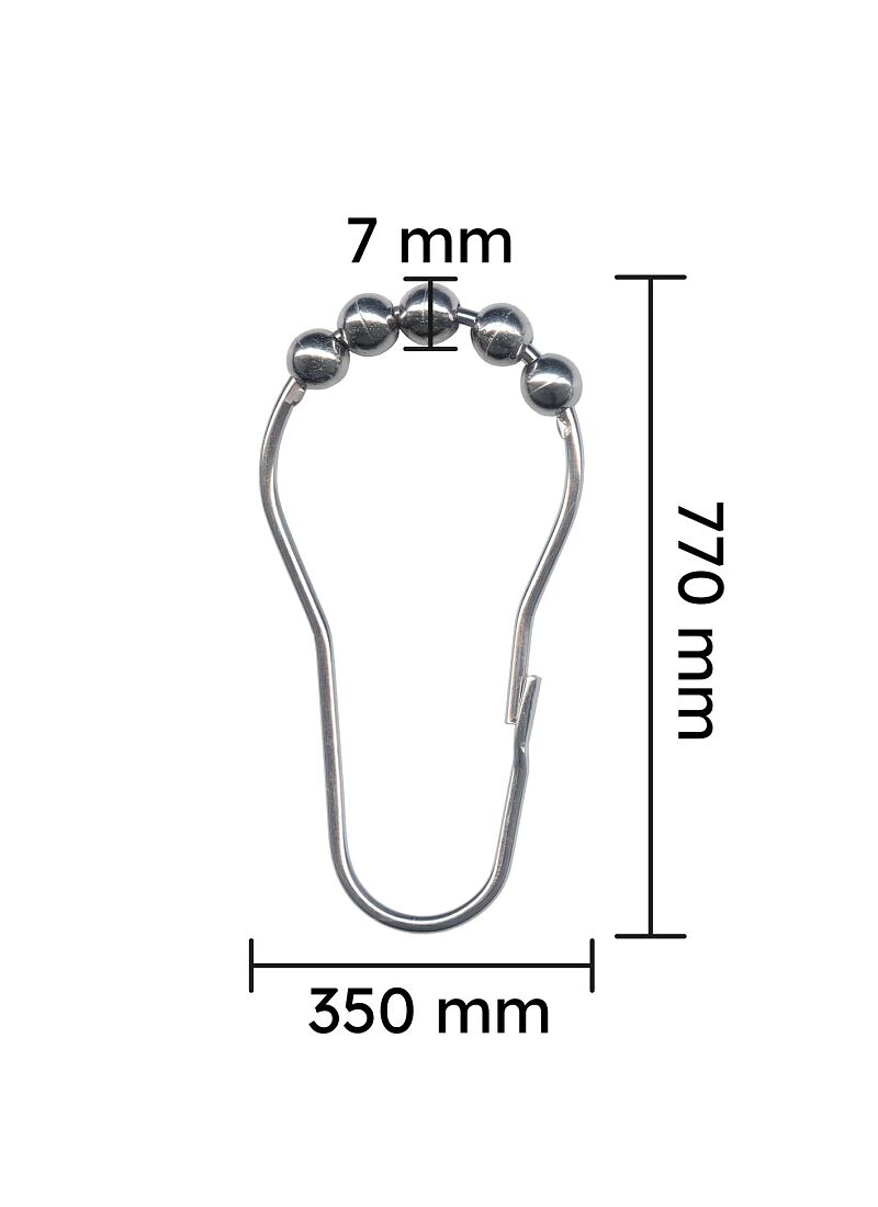 BATH ROD TELESCOPIC 125-220CM BLACK