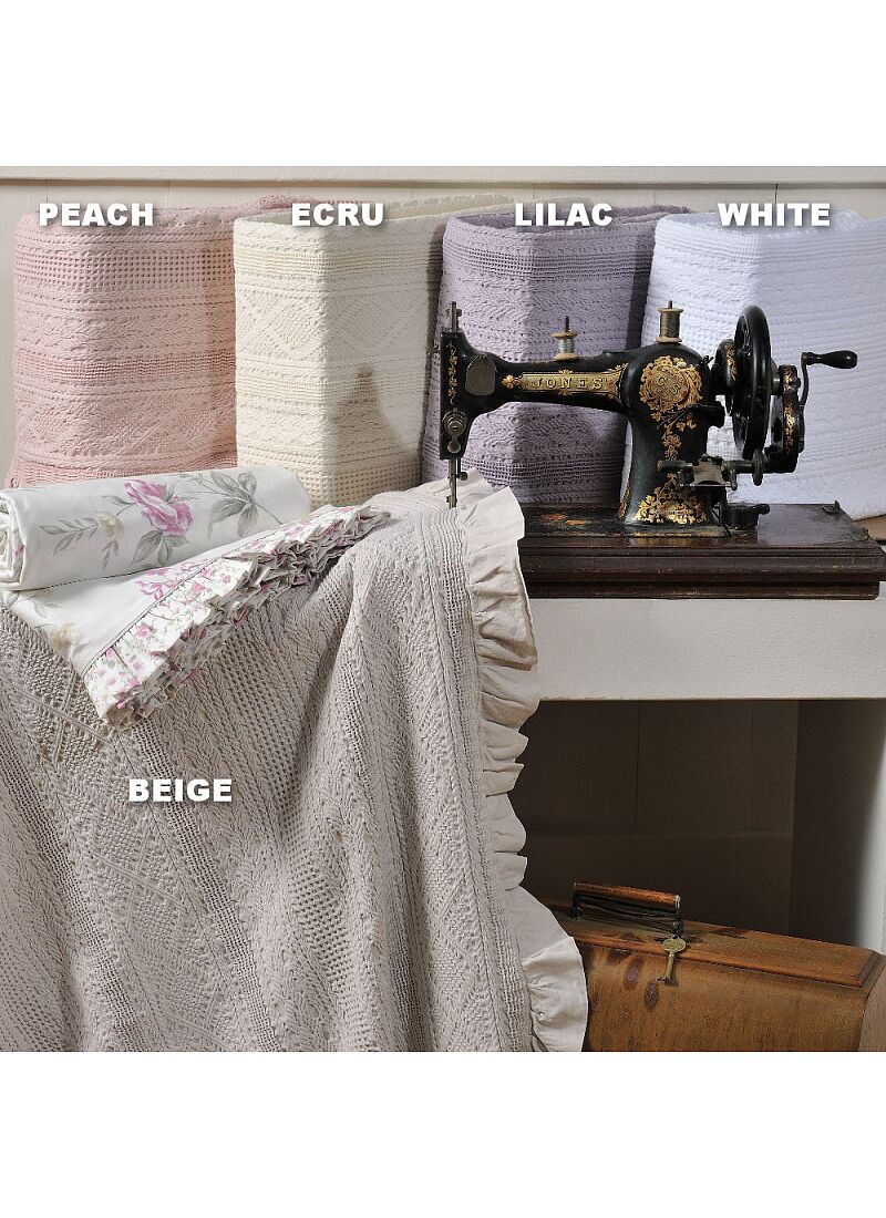 DOUBLE BLANKET APT-454 ECRU