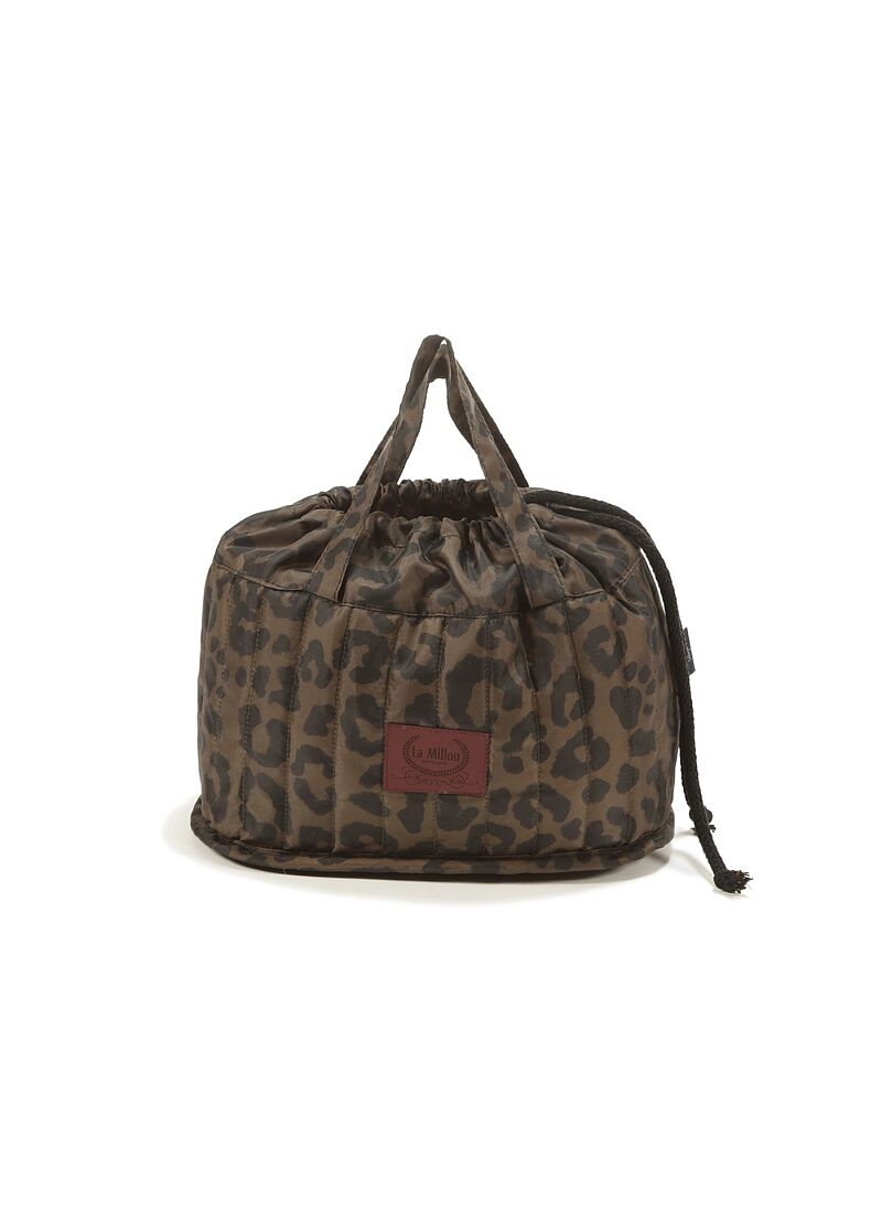 STORAGE BASKET MOLLET LEOPARD CHOCO