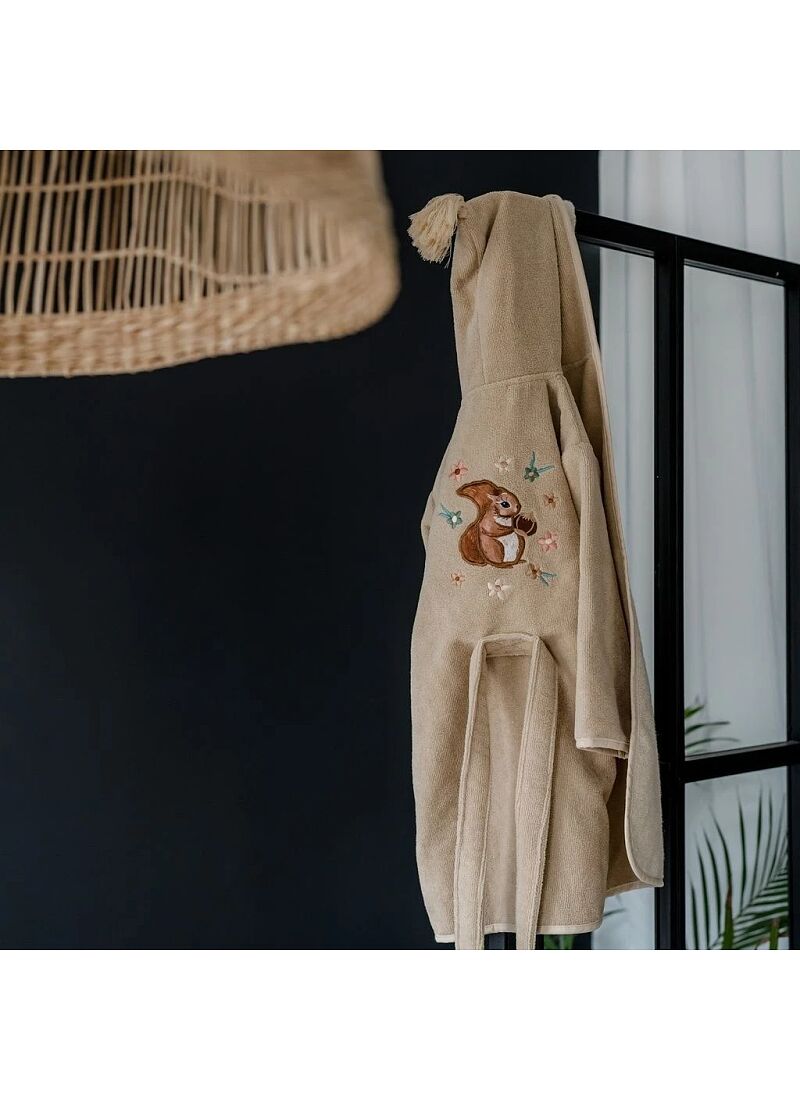 BABY BATHROBE LARGE (5-10Y) PRETTY BARBARA SAND