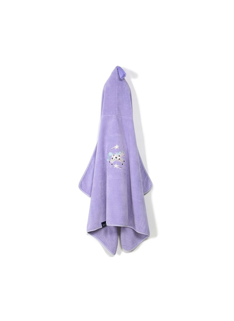 KID'S CUDDLE N DRY TOWEL BAMBOO LADY UNICORN PURPLE