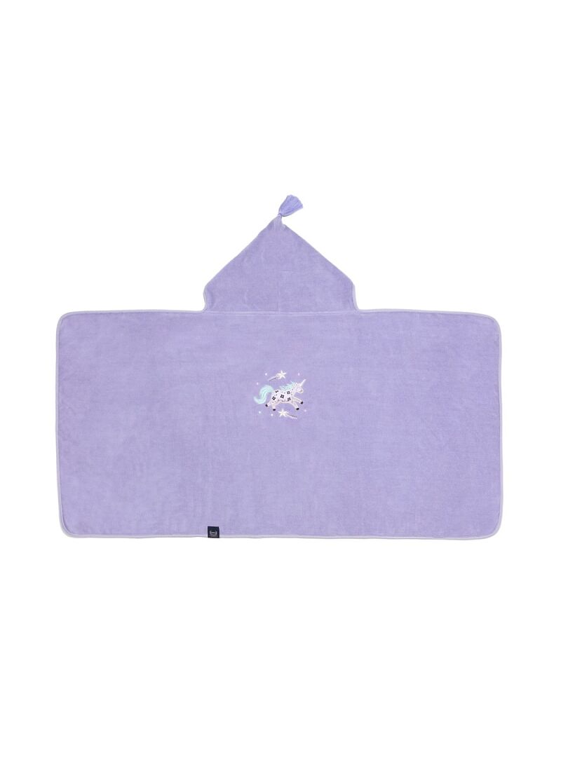 KID'S CUDDLE N DRY TOWEL BAMBOO LADY UNICORN PURPLE
