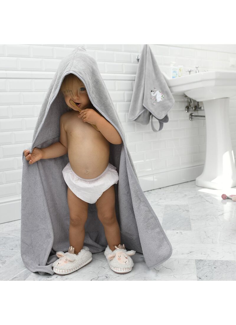 KID'S CUDDLE N DRY TOWEL BAMBOO LORD DRAGON GREY