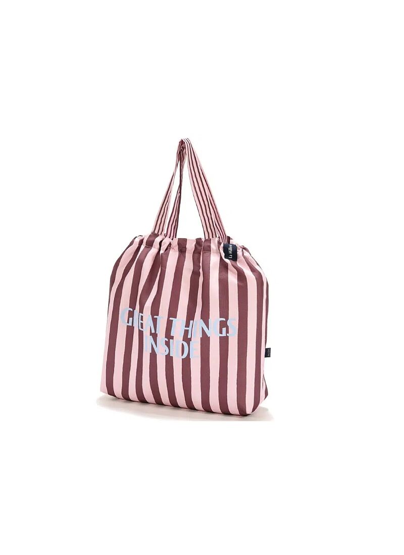 SHOPPER BAG STRIPES PINK