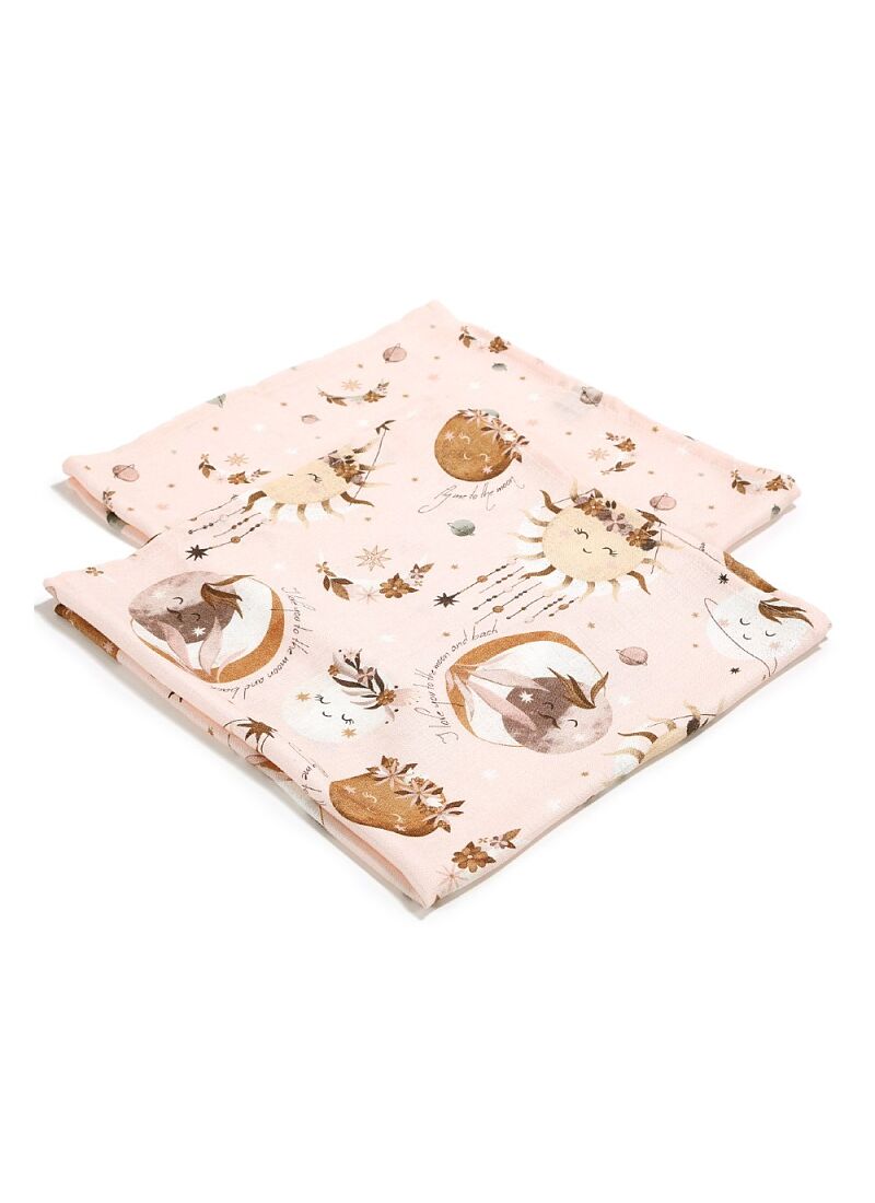 MUSLIN BLANKET (2PCS) FLY ME TO THE MOON NUDE