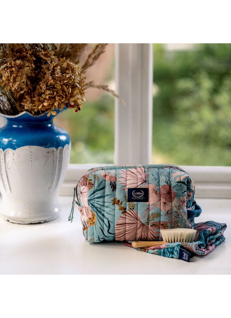 VANITY CASE MOLLET BOHO PALMS DEEP OCEAN