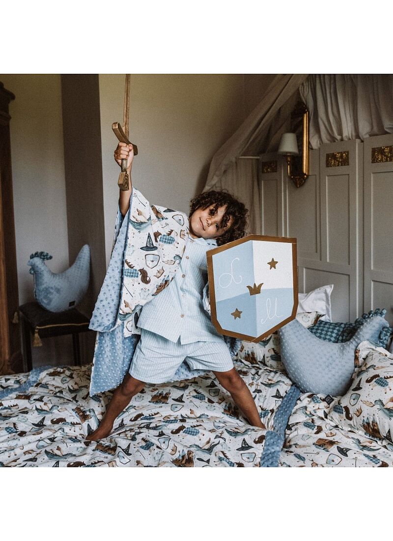 CRIB BLANKET (110x140) PRINCE WIND BLUE