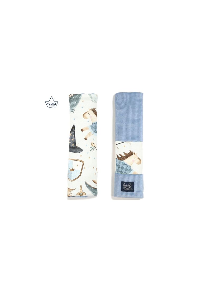 SEAT BELT COVER PRINCE VELVET WIND BLUE