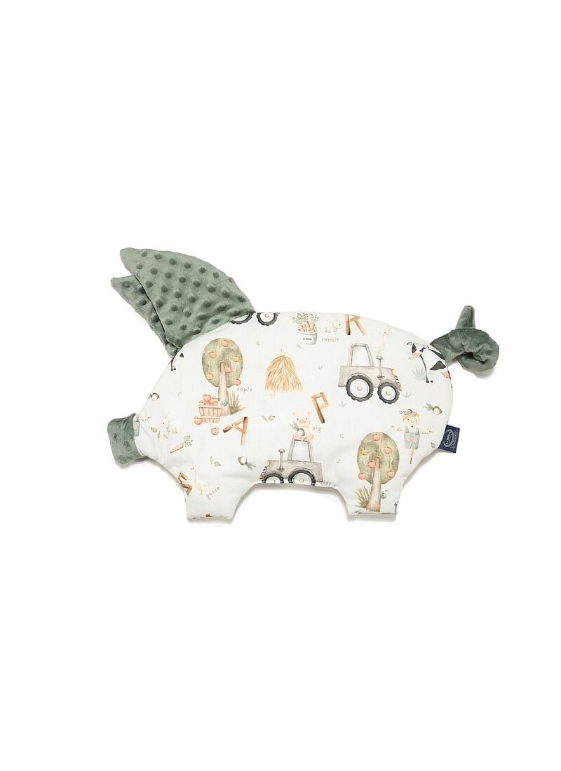 BABY PILLOW SLEEPY PIG ABC FARM KHAKI
