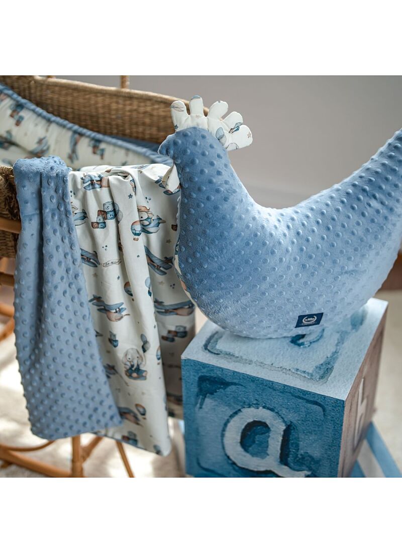 CRIB BLANKET (110x140) SIMBO WIND BLUE