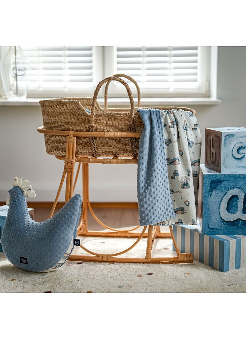 CRIB BLANKET (110x140) SIMBO WIND BLUE